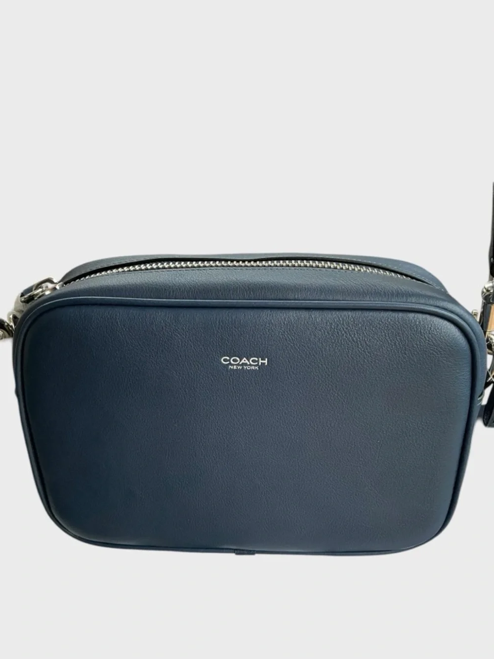 Coach Radio Camera Bag Navy Blue Leather Crossbody CCB51 NWT - Picture 3 of 12